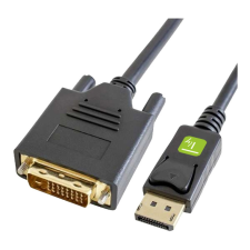 Techly ICOC DSP-C12-030 DisplayPort 1.2 - DVI-D Kábel 3m - Fekete kábel és adapter