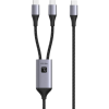 Techly ICOC MU2C-2C100W USB kábel USB 2.0 1,5 M USB C 2 x USB C Fekete, Szürke (ICOC MU2C-2C100W)