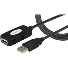 Techly IUSB-REP10TY USB kábel 10 M USB 2.0 USB A Fekete (IUSB-REP10TY) kábel és adapter