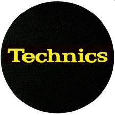  Technics Slipmats Logo Yellow lemezjátszó tartozék