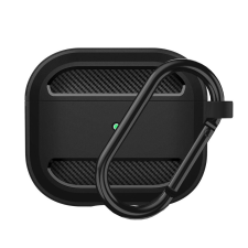 TECHSUIT AirPods 3 fedél – Techsuit karbon szilikon – fekete fülhallgató, fejhallgató tok