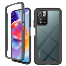 TECHSUIT - Defense360 Pro + Képernyővédő fólia - Xiaomi Redmi Note 11 Pro+ 5G - Fekete (KF238431) mobiltelefon kellék
