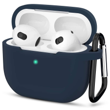 TECHSUIT - szilikon tok - Apple AirPods 3-hoz, sima ultravékony anyag - sötétkék fülhallgató, fejhallgató tok