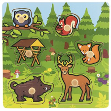 Teddies Fa kirakós játék Az első erdei állatkáim, 6 db készségfejlesztő