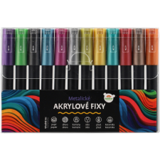 Teddies fém akril, 12 darab filctoll, marker