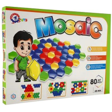 Teddies Mackó mozaik a kicsiknek, sima sapkával 4 cm, 80 darab kreatív és készségfejlesztő
