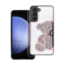Teddy Bear Samsung Galaxy A15 4G / A15 5G csillogó köves tok, rózsaszín tok és táska