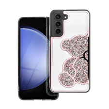 Teddy Bear Samsung Galaxy A55 5G csillogó köves tok, rózsaszín tok és táska