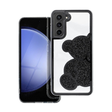 Teddy Bear Samsung Galaxy S24 FE csillogó köves tok, fekete tok és táska