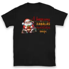 TeeInBlue A karácsony a zabálás csodálatos ünnepe vicces karácsonyi póló Póló / fekete / XL ajándéktárgy