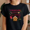 TeeInBlue A karácsonyi kalóriák nem számítanak egyedi karácsonyi póló Fekete póló / fekete / 2XL