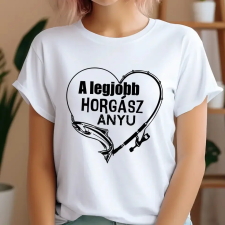TeeInBlue A legjobb horgász női póló névvel Póló / fehér / M ajándéktárgy
