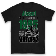 TeeInBlue A legjobb vadász születésnapi póló Póló / fekete / 2XL ajándéktárgy