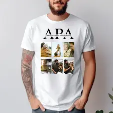 TeeInBlue Apák napi 6 képes póló egyedi szöveggel Fehér póló / fehér / XL ajándéktárgy