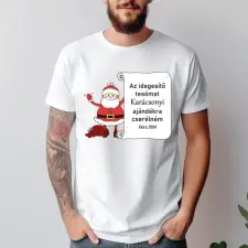 TeeInBlue Az idegesítő tesómat ajándékra cserélném - egyedi póló Póló / fekete / XL ajándéktárgy