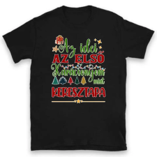 TeeInBlue Az idei az első karácsonyom, mint keresztapa póló Póló / fekete / L ajándéktárgy