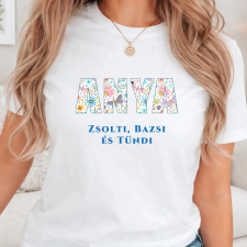 TeeInBlue Egyedi anyák napi póló a gyerekek nevével FEHÉR PÓLÓ / fehér / S ajándéktárgy