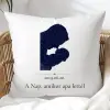 TeeInBlue Egyedi csillagtérkép párna apának Párna / FEHÉR HÁTOLDAL / szivacs