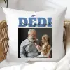 TeeInBlue Egyedi fényképes apák napi párna Párna / FEHÉR HÁTOLDAL / antiallergén