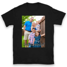 TeeInBlue Egyedi fényképes póló Póló / fekete / 2XL ajándéktárgy