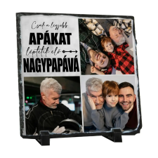 TeeInBlue Egyedi fotókő papának 3 képpel Fotókő / Egyedi / 20x20 cm ajándéktárgy