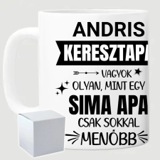TeeInBlue Egyedi neves bögre keresztapának Bögre copy / FEHÉR / FEHÉR DOBOZ bögrék, csészék