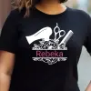 TeeInBlue Egyedi neves póló fodrászoknak Fekete póló / fekete / L