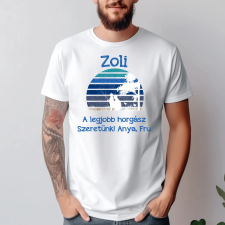 TeeInBlue Egyedi neves póló horgász apának Fehér póló / fehér / M ajándéktárgy