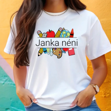 TeeInBlue Egyedi neves póló tanároknak Fehér póló / fehér / L ajándéktárgy