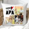 TeeInBlue Egyedi párna apának 3 képpel Párna / FEHÉR HÁTOLDAL / szivacs