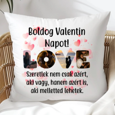 TeeInBlue Egyedi párna pároknak Love fotómontázs Párna / FEHÉR HÁTOLDAL / antiallergén lakástextília