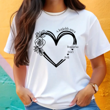 TeeInBlue Egyedi póló anyának a gyerekek nevével Fehér póló / fehér / 2XL ajándéktárgy