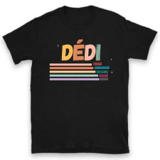 TeeInBlue Egyedi póló dédinek jellemzőkkel Póló / fekete / XL ajándéktárgy