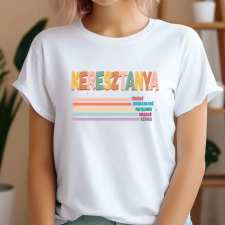 TeeInBlue Egyedi póló keresztanyának jellemzőkkel Póló / fehér / 2XL ajándéktárgy