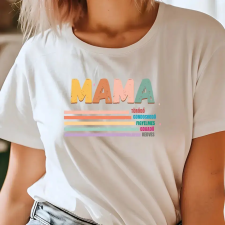 TeeInBlue Egyedi póló mamának jellemzőkkel Póló / fehér / XL ajándéktárgy