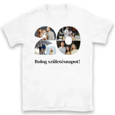 TeeInBlue Egyedi póló számmal évfordulóra, születésnapra 20-29 Póló / fehér / XL ajándéktárgy