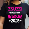 TeeInBlue Hivatalosan nyugdíjas póló névvel - nyugdíjas búcsúztató ajándék Fekete póló / fekete / 2XL