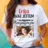 TeeInBlue Inni jöttem és vigyázni a menyasszonyra - póló lánybúcsúra névvel és képpel Fehér póló / fehér / L
