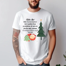 TeeInBlue Karácsony Anya pocakjában - póló Apának Póló / fehér / M ajándéktárgy
