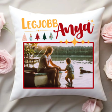 TeeInBlue Karácsonyi fényképes párna anyának Párna / FEHÉR HÁTOLDAL / szivacs lakástextília