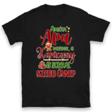TeeInBlue Karácsonyi póló apának Póló / fekete / L ajándéktárgy