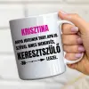 TeeInBlue Keresztszülő felkérő vicces bögre egyedi névvel Bögre copy / FEHÉR / NEM