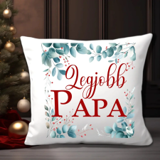 TeeInBlue Kétoldalas fényképes párna papának karácsonyra Párna / FEHÉR HÁTOLDAL / szivacs lakástextília