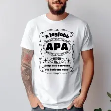 TeeInBlue Prémium APA póló Fehér póló / fehér / L ajándéktárgy
