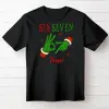 TeeInBlue Six seven 67 mem egyedi karácsonyi póló névvel Fekete póló / fekete / M