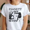 TeeInBlue Six seven 67 mem póló csontváz mintával és névvel Fehér póló / fehér / M