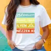 TeeInBlue Születésnapi póló egyedi évszámmal és választható háttérrel Fehér póló / fehér / 2XL