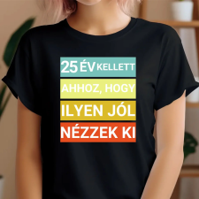 TeeInBlue Születésnapi póló egyedi évszámmal és választható háttérrel Fekete póló / fekete / L ajándéktárgy