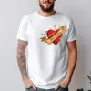 TeeInBlue Valentin napi szíves póló névvel Póló / fehér / 2XL