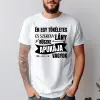 TeeInBlue Vicces póló apának - én egy tökéletes és szerény lány apukája vagyok Fehér póló / fehér / M
